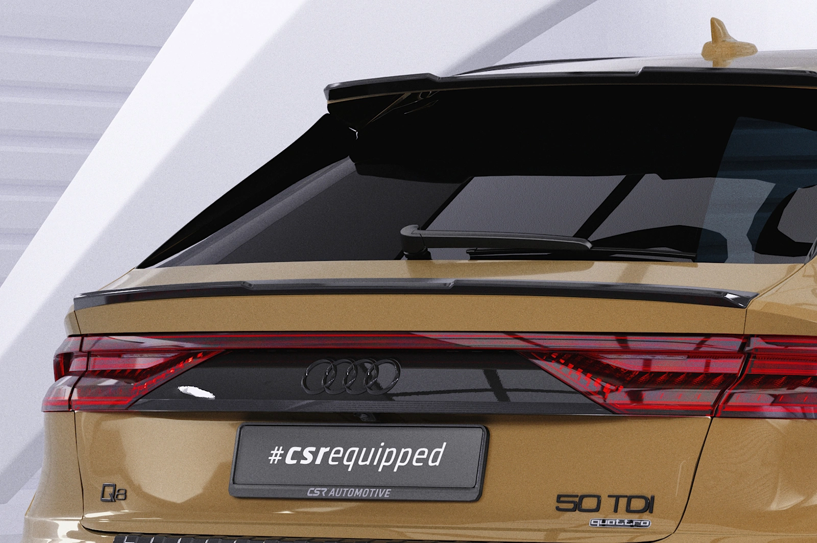 Achterspoiler Audi Q8 / SQ8 /RSQ8 (Typ 4M) glans zwart