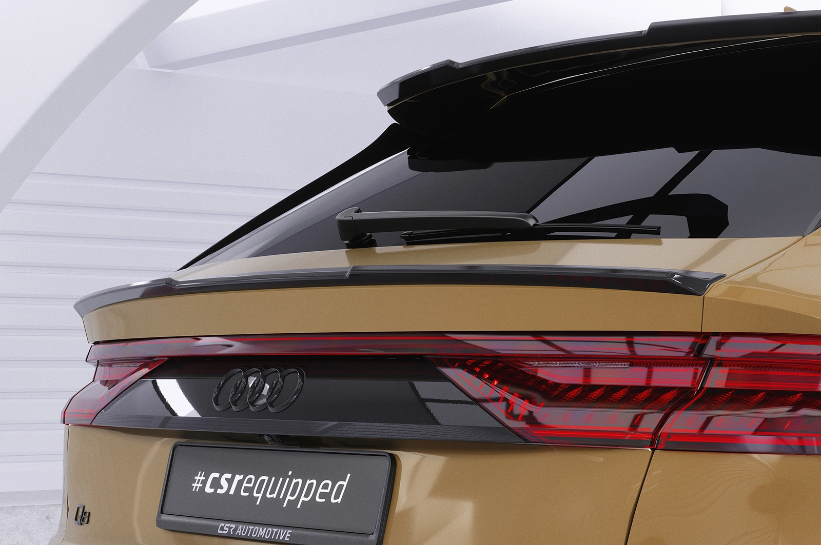 Achterspoiler Audi Q8 / SQ8 /RSQ8 (Typ 4M) glans zwart