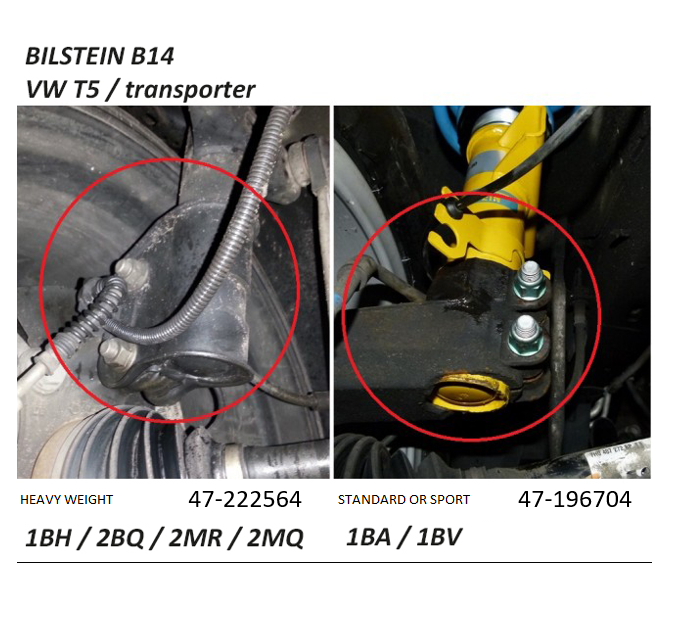 Bilstein VW Transporter T6.1 B14 Schroefset